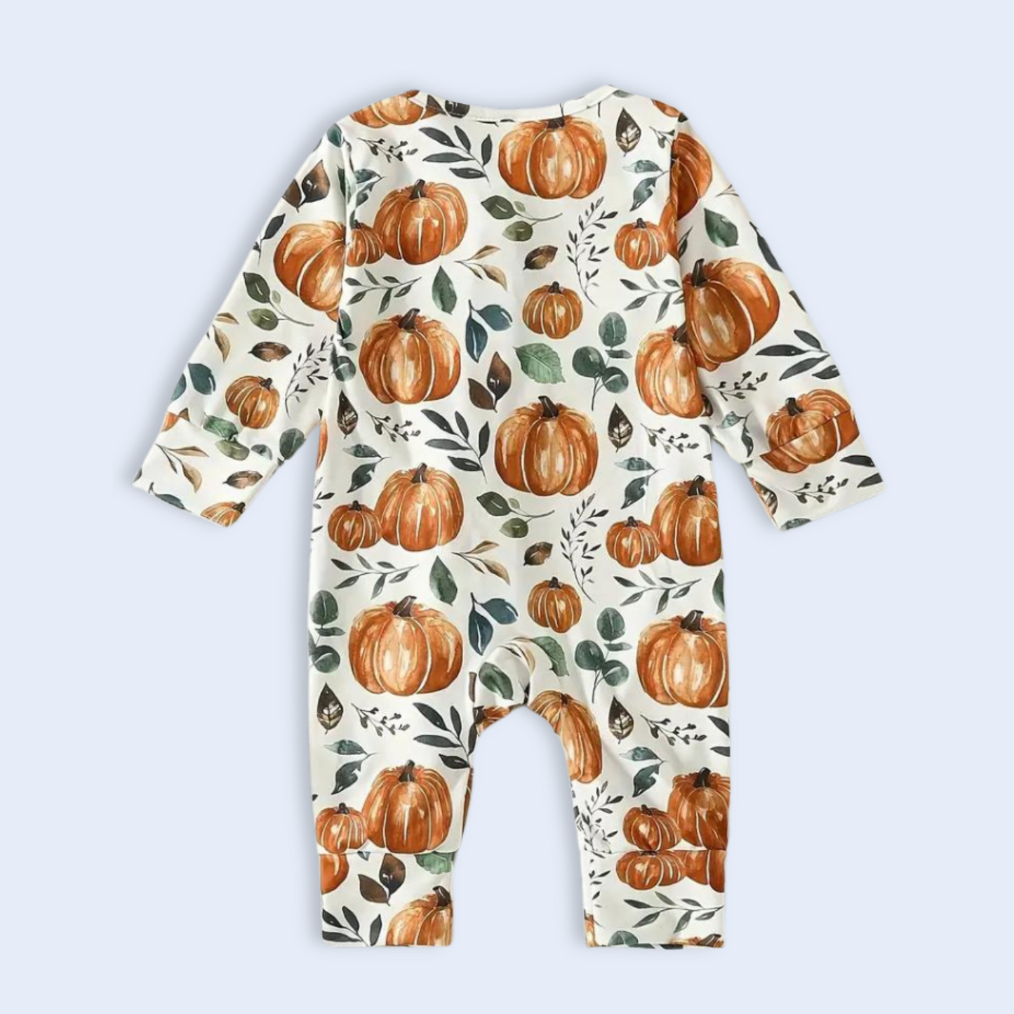 AUTUMN PUMPKIN SLEEPSUIT . Up to 12 Months