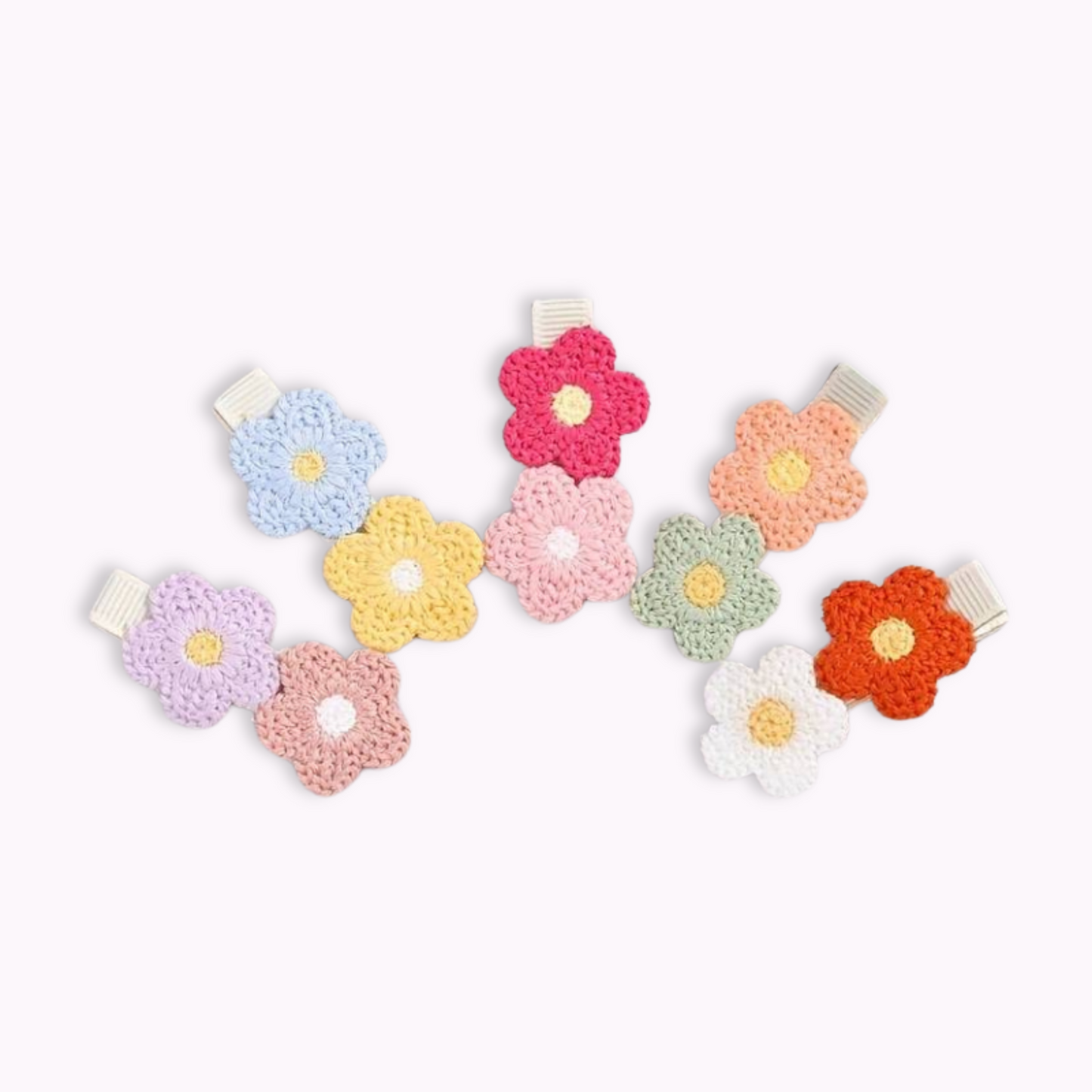 BABY DAISY CLIPS . Set of 5
