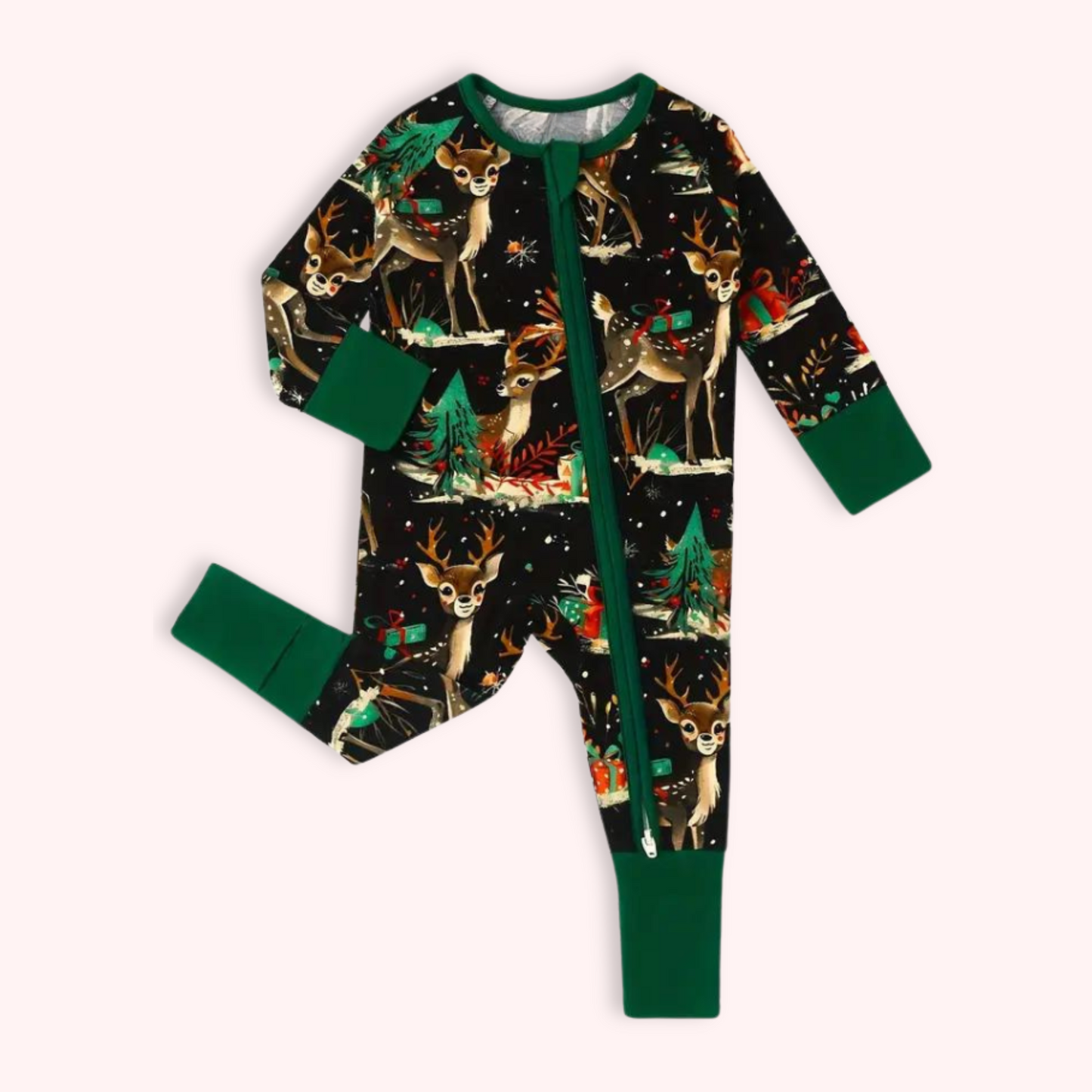 FESTIVE FAWN SLEEPSUIT . Up to 2 Years