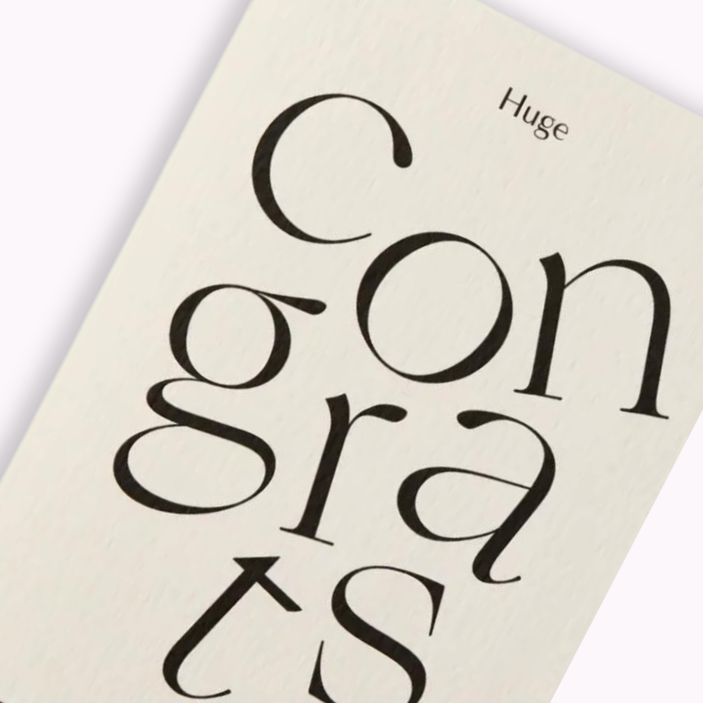 HUGE CONGRATS CARD