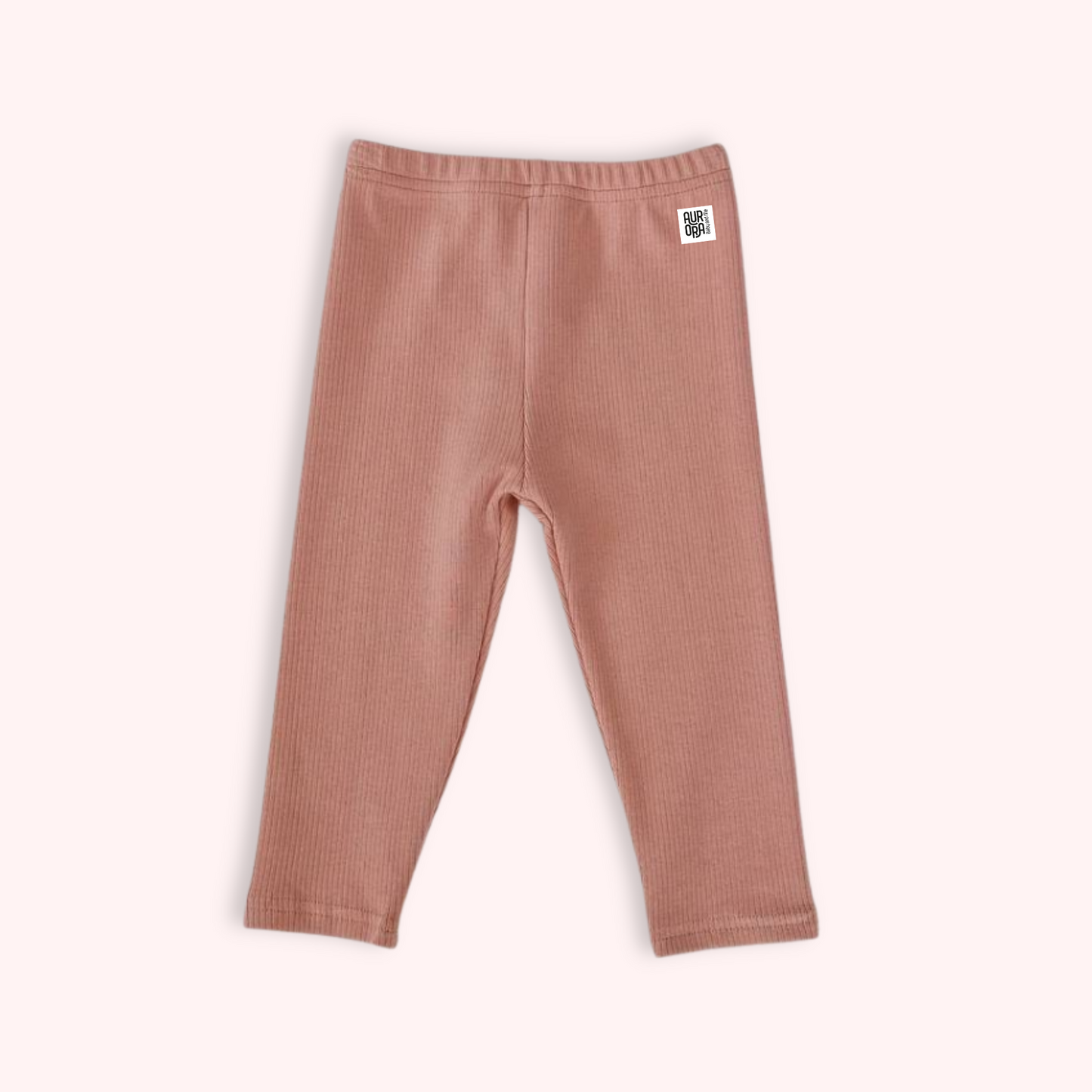 BLUSH RIBBED LEGGINGS . Up to 12 Months