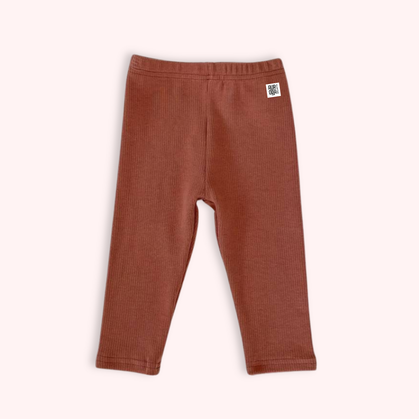 CHOCOLATE RIBBED LEGGINGS . Up to 12 Months