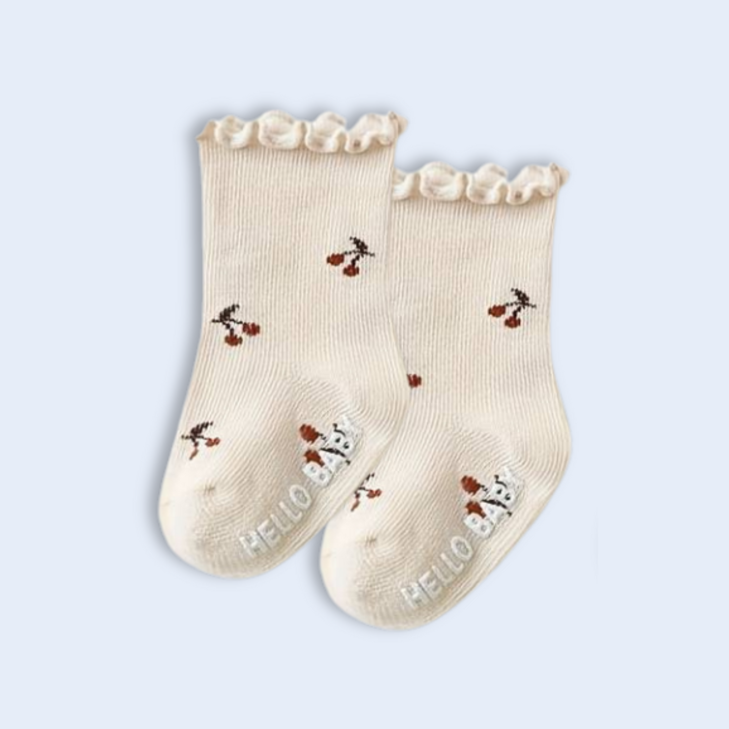 RUFFLE GRIPPER SOCKS . Up to 12 Months