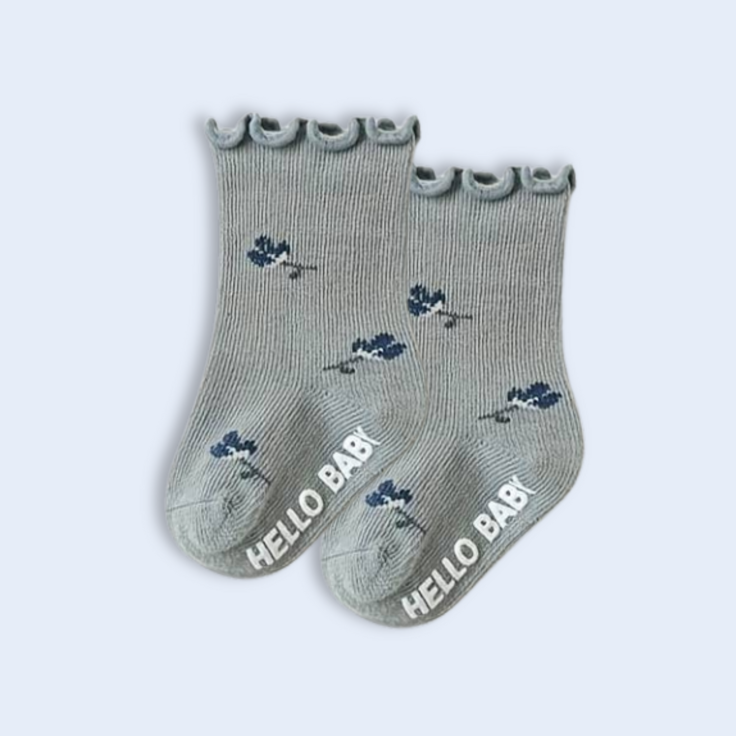 RUFFLE GRIPPER SOCKS . Up to 12 Months