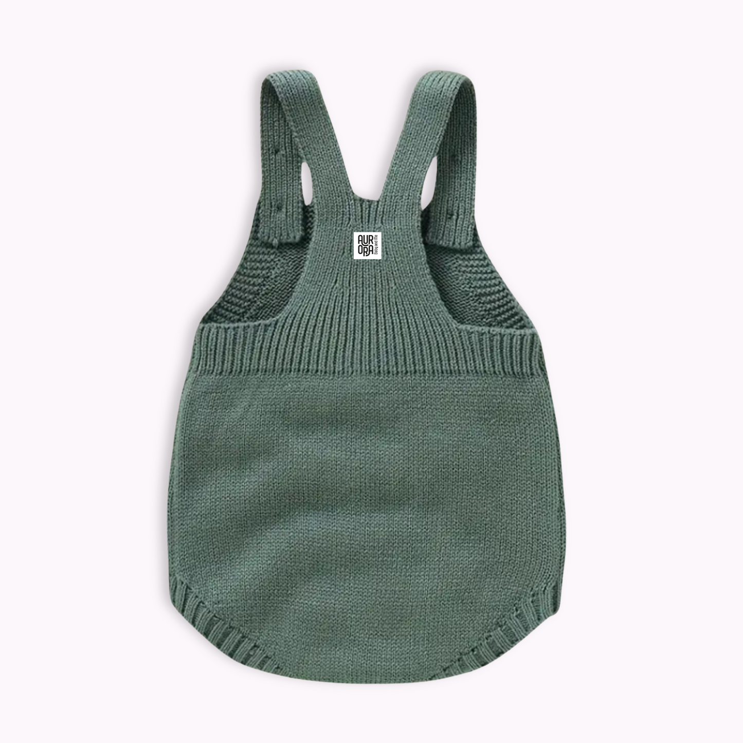 SAGE EMBROIDERED ROMPER . Up to 12 Months