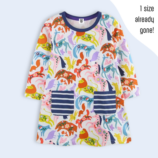 ANIMAL PARADE DRESS . Up to 8 Years