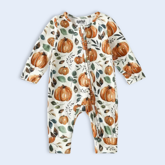 AUTUMN PUMPKIN SLEEPSUIT