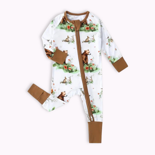 BEAR & HARE SLEEPSUIT . Up to 2 Years