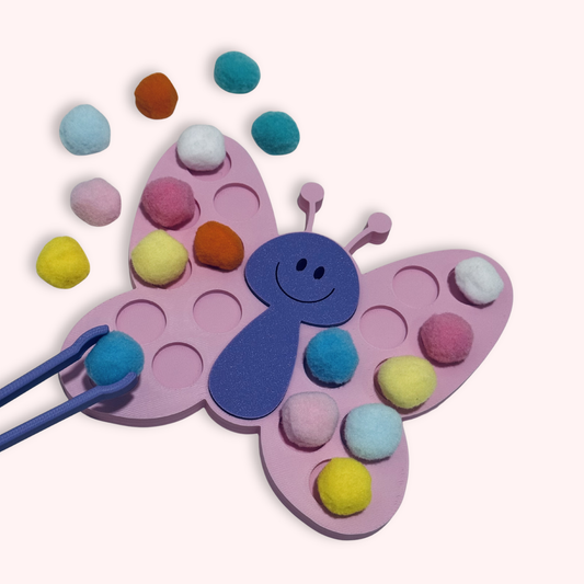 HAPPY BUTTERFLY . POM-POM SORTER