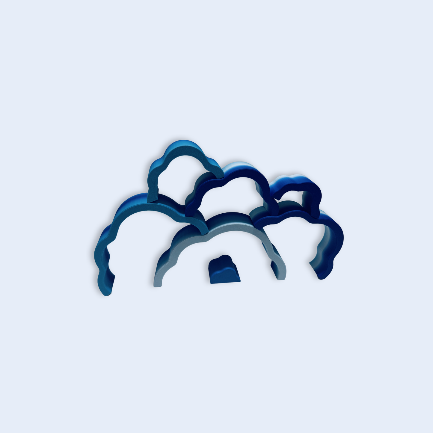 BLUE CLOUD STACKER . SMALL