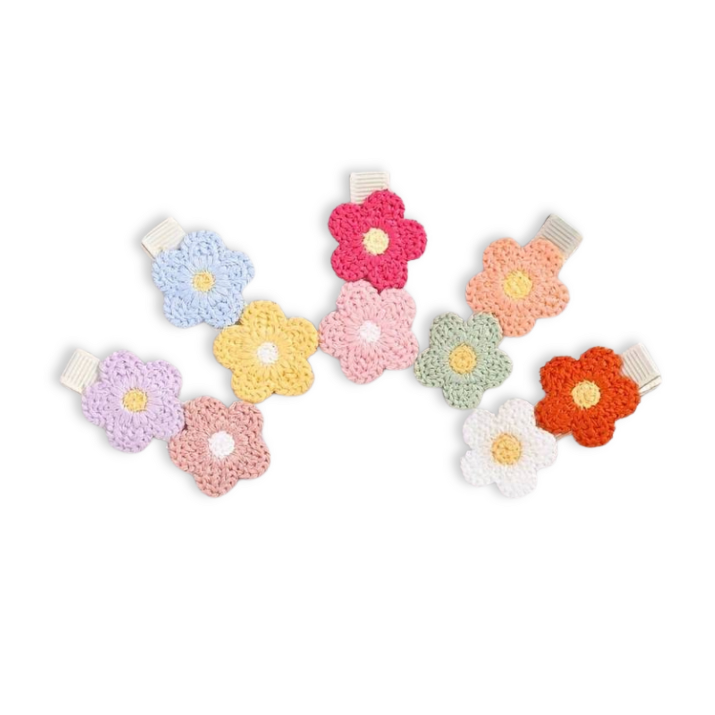 BABY DAISY CLIPS . Set of 5