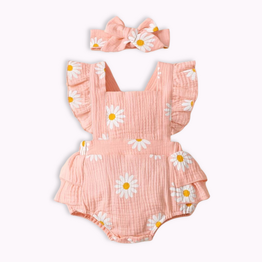 DAISY FRILL ROMPER . 2 Piece Set