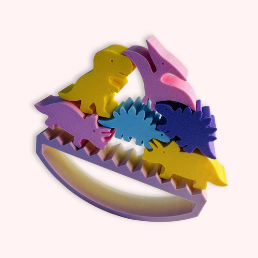 RAINBOW DINOSAUR . MONTESSORI STACKER