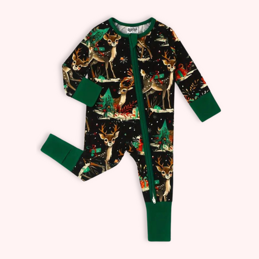 FESTIVE FAWN SLEEPSUIT