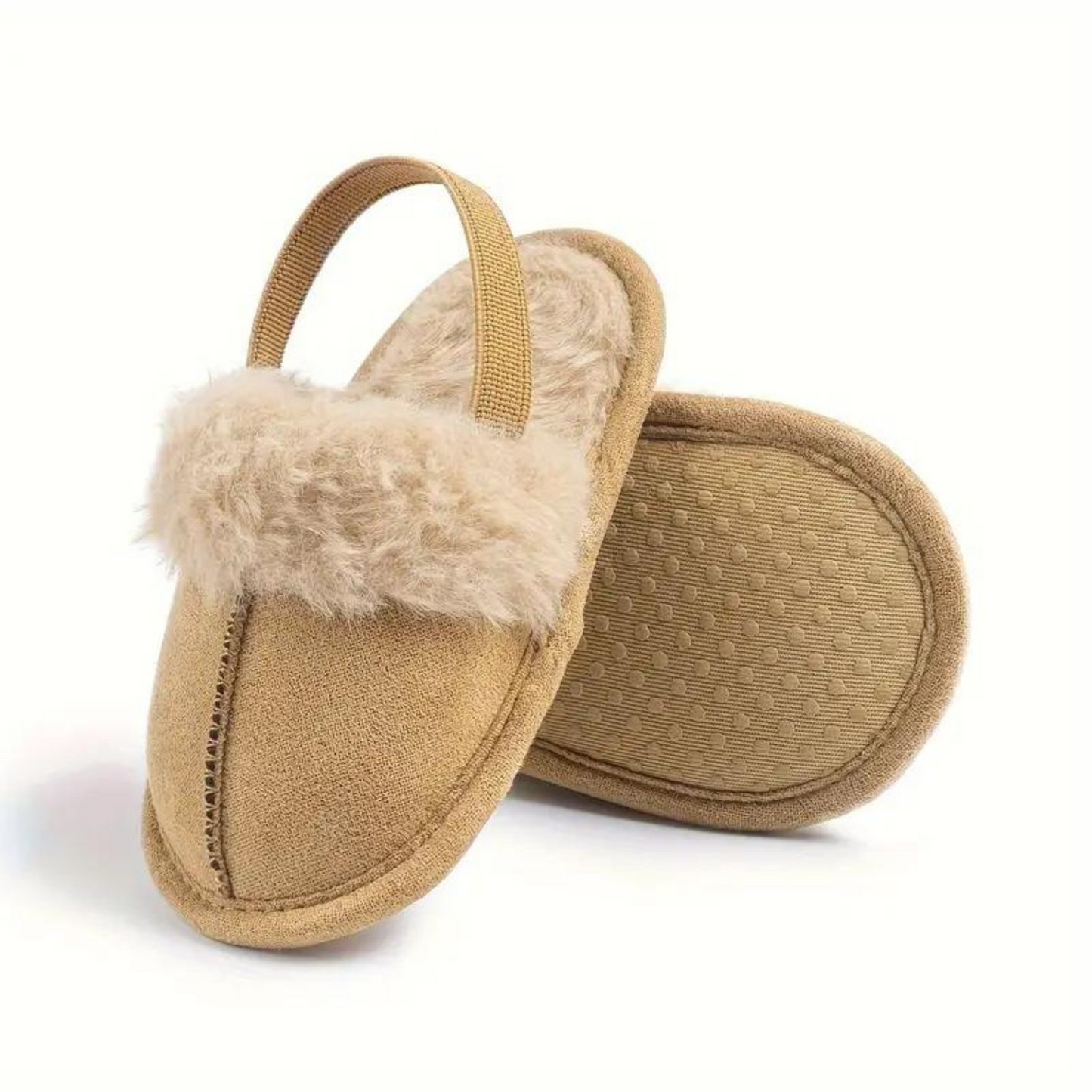 FLEECE SLIPPERS . Khaki