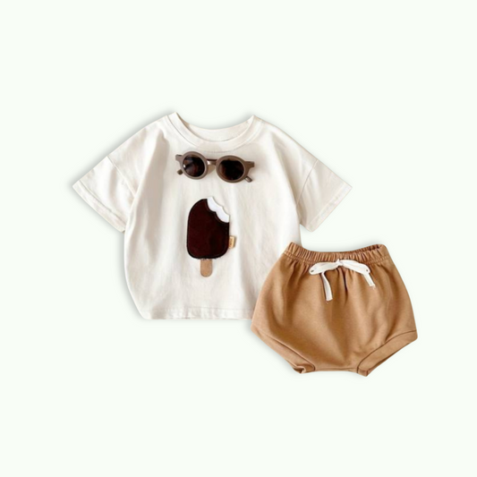 ICE CREAM T-SHIRT SET . Up to 18 Months