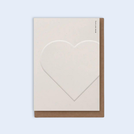 LOVE YOU MUM HEART CARD