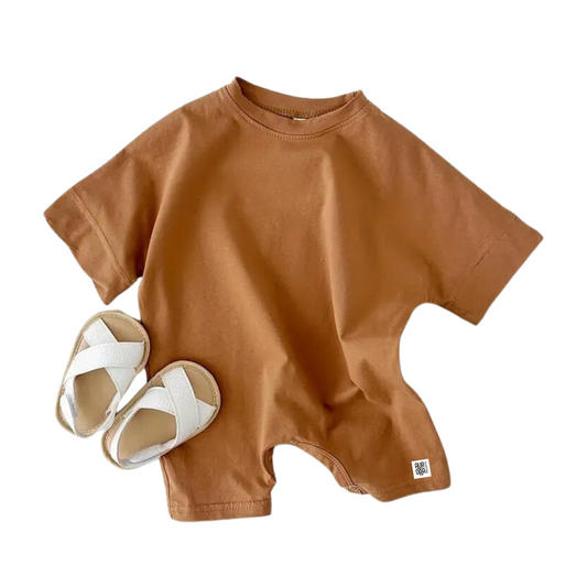 LOOSE FIT BODYSUIT . Bronze