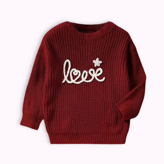 LOVE KNIT JUMPER . Up to 8 Years