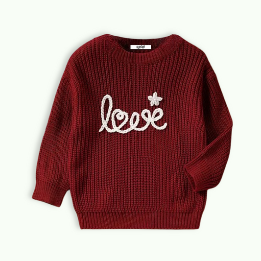 LOVE KNIT JUMPER . Up to 8 Years