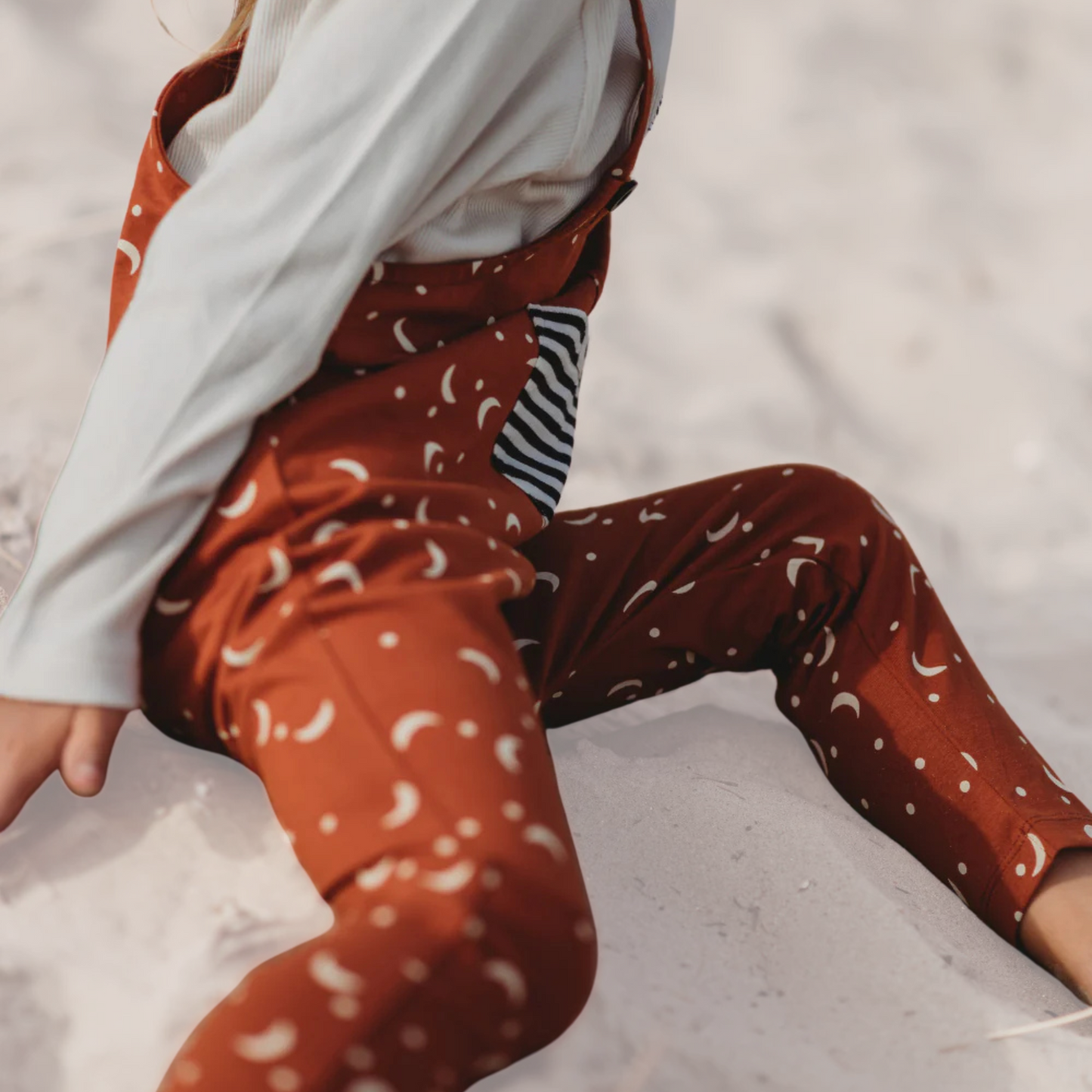 HALF MOON DUNGAREES . Up to 4 Years