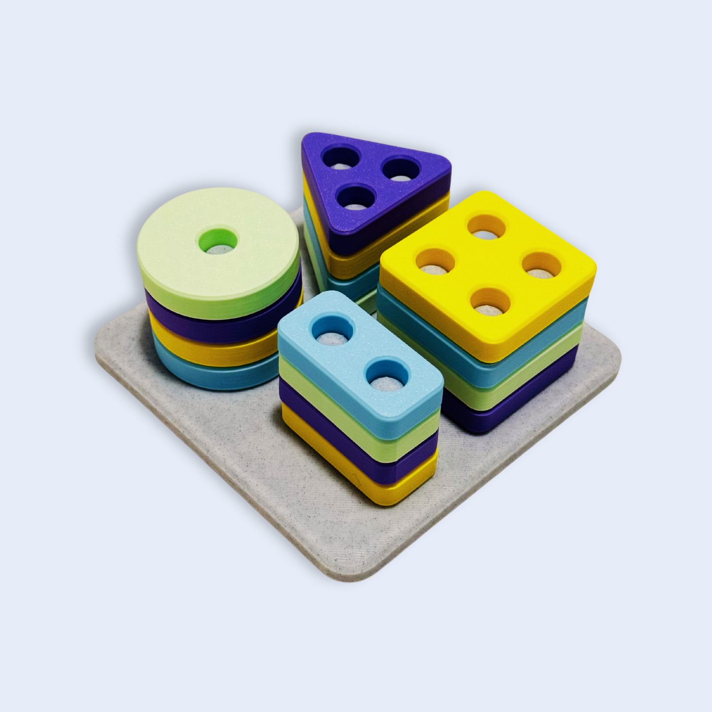 PASTEL SHAPES . PEGBOARD SORTER