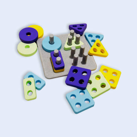 PASTEL SHAPES . PEGBOARD SORTER