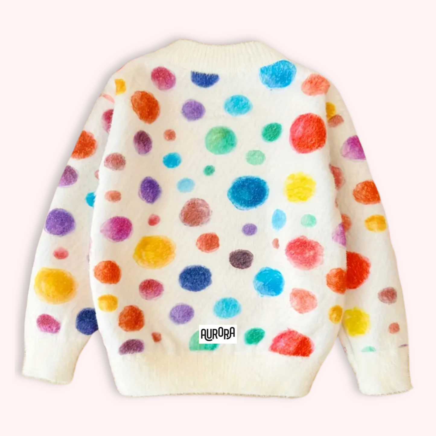 POLKER DOT FLEECE JUMPER . Up to 8 Years