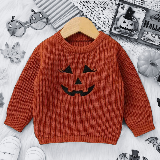 AUTUMN PUMPKIN JUMPER . Red