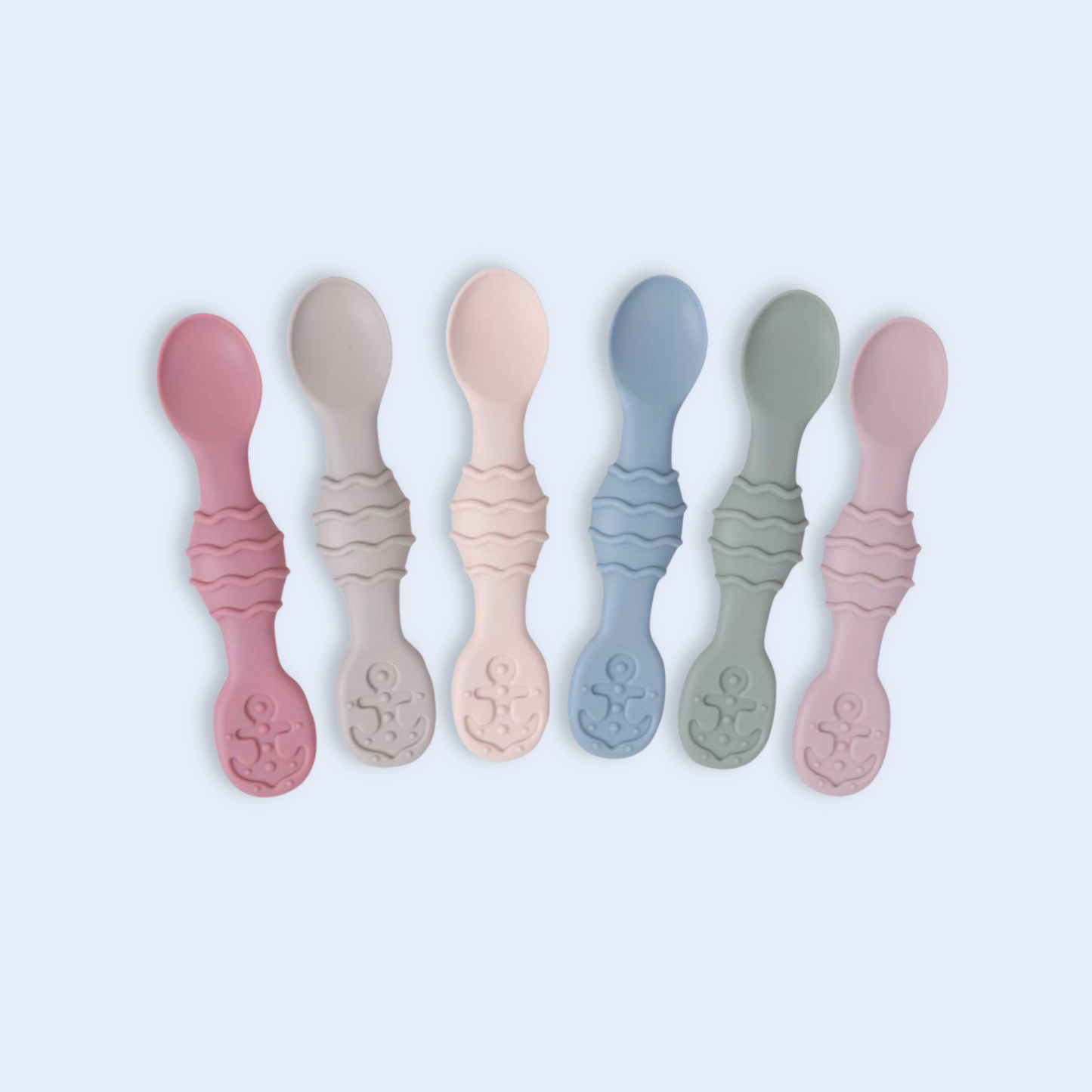 SILICONE SAILOR SPOONS . Set of 3