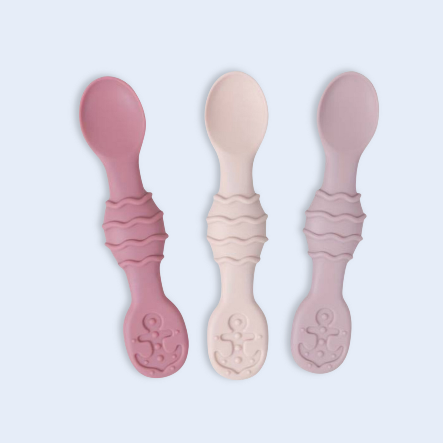 SILICONE SAILOR SPOONS . Set of 3