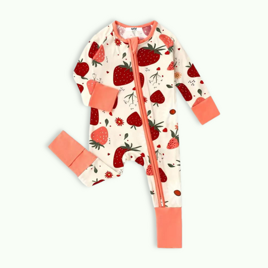 STRAWBERRY FIELD SLEEPSUIT . Up to 2 Years