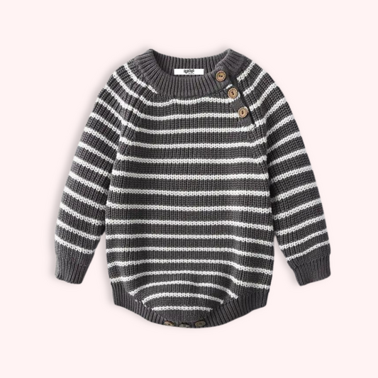 STRIPE KNIT ROMPER . Up to 2 Years