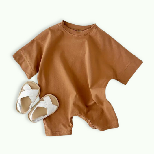 LOOSE FIT ROMPER . Bronze