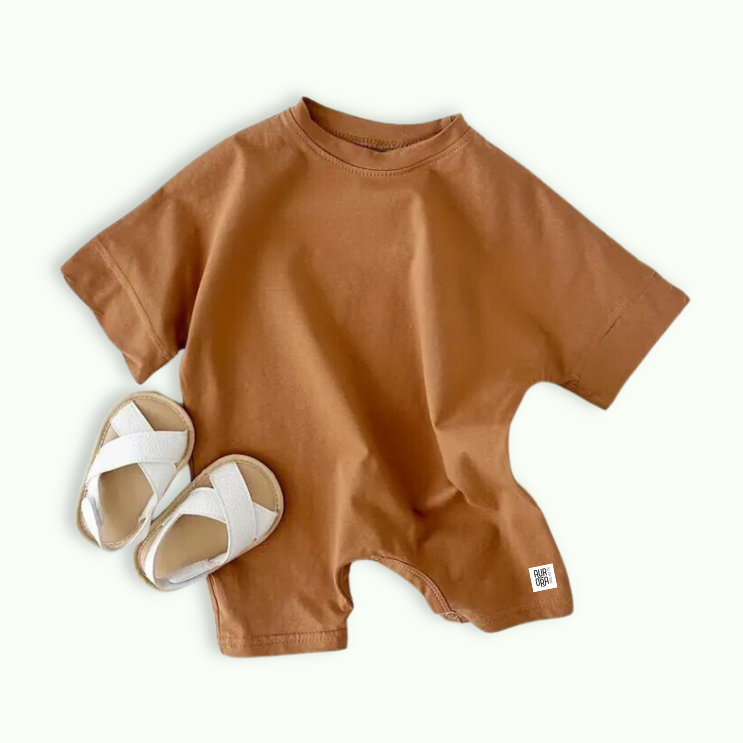 BRONZE LOOSE FIT ROMPER . Up to 12 Months